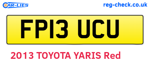 FP13UCU are the vehicle registration plates.