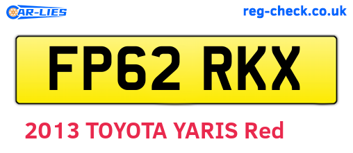 FP62RKX are the vehicle registration plates.