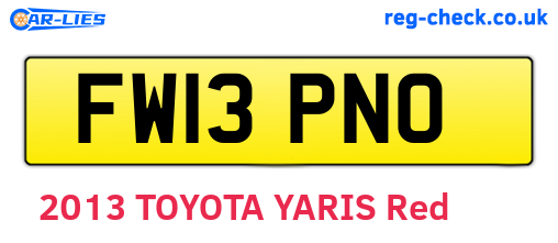 FW13PNO are the vehicle registration plates.