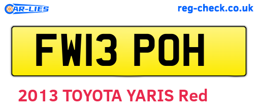 FW13POH are the vehicle registration plates.
