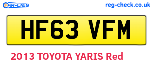 HF63VFM are the vehicle registration plates.