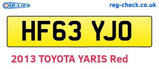 HF63YJO are the vehicle registration plates.