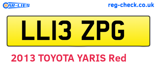 LL13ZPG are the vehicle registration plates.
