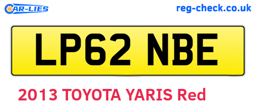LP62NBE are the vehicle registration plates.