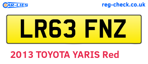 LR63FNZ are the vehicle registration plates.