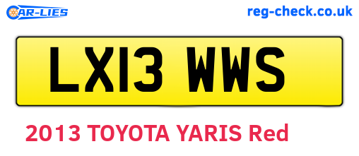 LX13WWS are the vehicle registration plates.