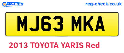 MJ63MKA are the vehicle registration plates.