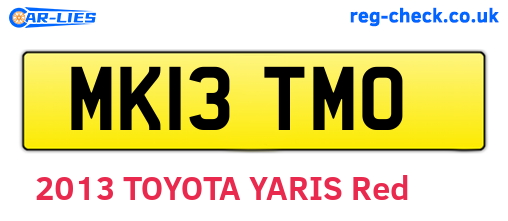 MK13TMO are the vehicle registration plates.