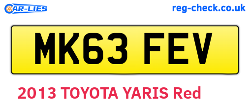 MK63FEV are the vehicle registration plates.