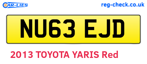 NU63EJD are the vehicle registration plates.