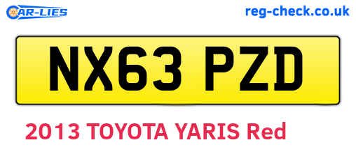 NX63PZD are the vehicle registration plates.