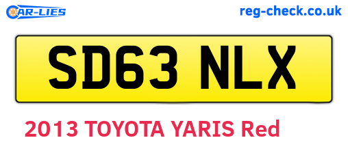 SD63NLX are the vehicle registration plates.
