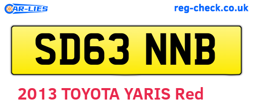 SD63NNB are the vehicle registration plates.