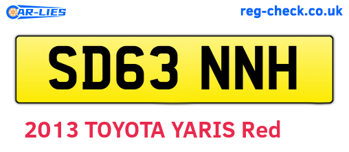 SD63NNH are the vehicle registration plates.