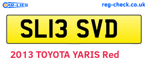 SL13SVD are the vehicle registration plates.