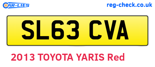 SL63CVA are the vehicle registration plates.