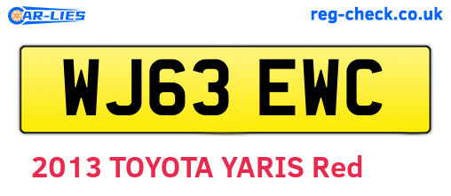 WJ63EWC are the vehicle registration plates.