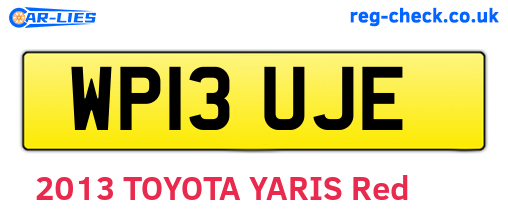 WP13UJE are the vehicle registration plates.