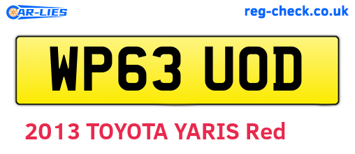 WP63UOD are the vehicle registration plates.