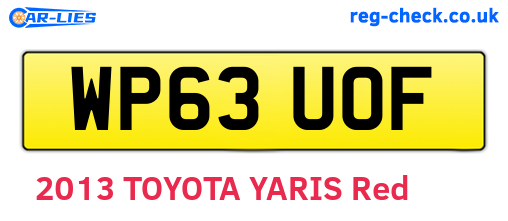 WP63UOF are the vehicle registration plates.