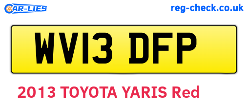 WV13DFP are the vehicle registration plates.
