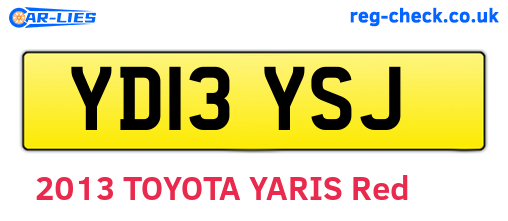 YD13YSJ are the vehicle registration plates.