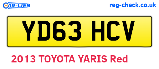 YD63HCV are the vehicle registration plates.
