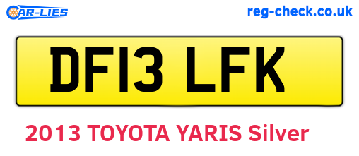 DF13LFK are the vehicle registration plates.