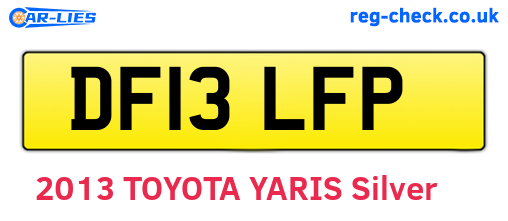 DF13LFP are the vehicle registration plates.