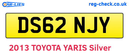 DS62NJY are the vehicle registration plates.