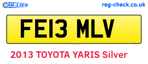 FE13MLV are the vehicle registration plates.