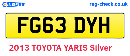 FG63DYH are the vehicle registration plates.