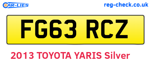 FG63RCZ are the vehicle registration plates.