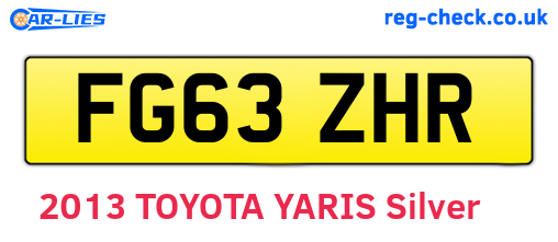 FG63ZHR are the vehicle registration plates.