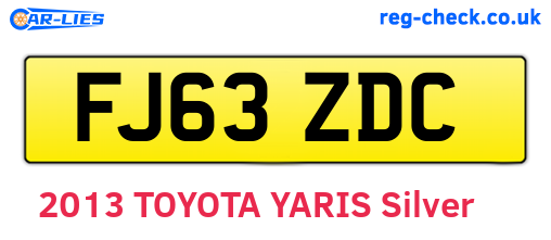 FJ63ZDC are the vehicle registration plates.