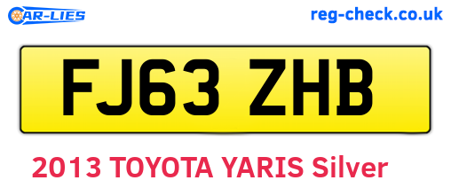 FJ63ZHB are the vehicle registration plates.