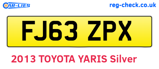 FJ63ZPX are the vehicle registration plates.