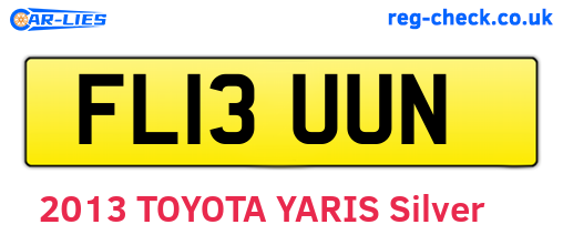 FL13UUN are the vehicle registration plates.