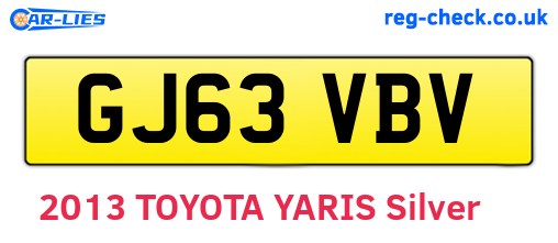 GJ63VBV are the vehicle registration plates.