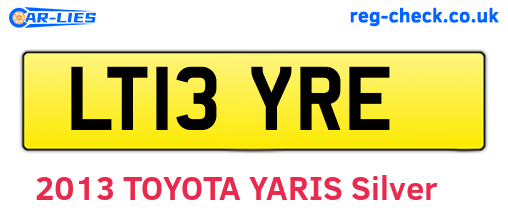 LT13YRE are the vehicle registration plates.
