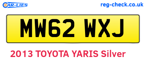 MW62WXJ are the vehicle registration plates.