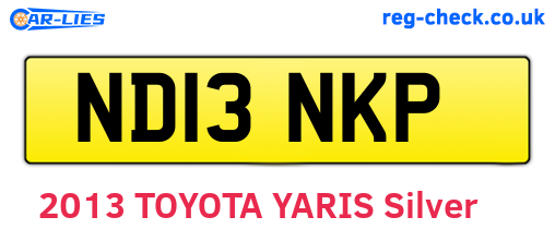 ND13NKP are the vehicle registration plates.