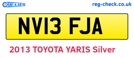 NV13FJA are the vehicle registration plates.