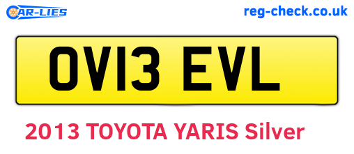 OV13EVL are the vehicle registration plates.