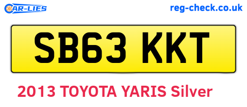 SB63KKT are the vehicle registration plates.