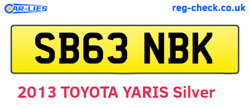 SB63NBK are the vehicle registration plates.