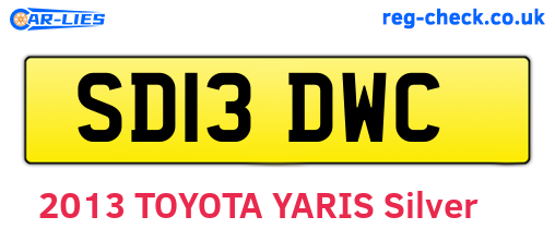 SD13DWC are the vehicle registration plates.