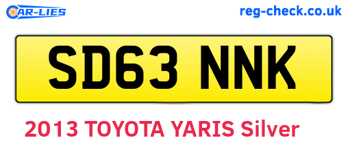 SD63NNK are the vehicle registration plates.