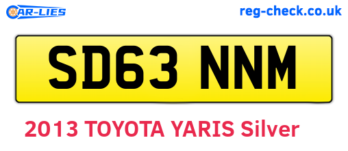 SD63NNM are the vehicle registration plates.