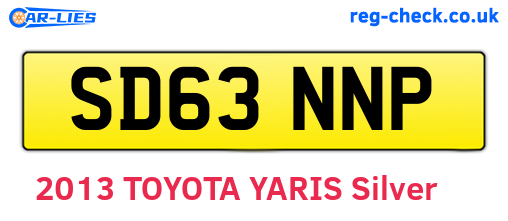 SD63NNP are the vehicle registration plates.